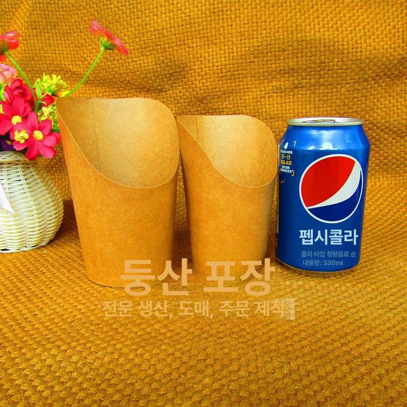 감자튀김컵 휴게소 일회용 400 와플 500개 포장 용기 너무카_ 대형 100개 재고 - 상세 이미지 3