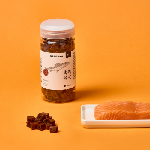 닥터맘마 촉촉육포 트릿 강아지 반려견 노즈워크 훈련 칭찬 간식 연어, 180g, 1개 - 상세 이미지 2