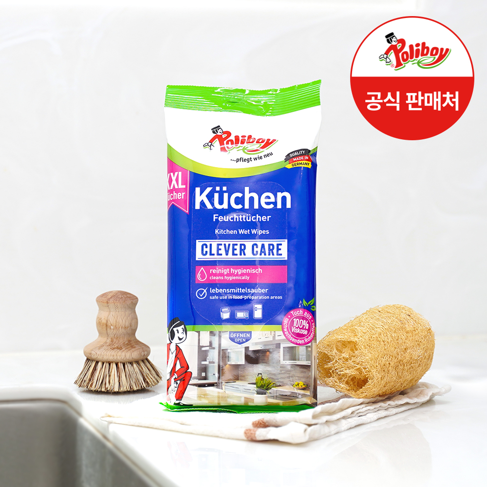 폴리보이 키친클리닝 티슈 1팩 / 주방 청소 냉장고 전자레인지 기름때 제거 클리너 - 메인 이미지