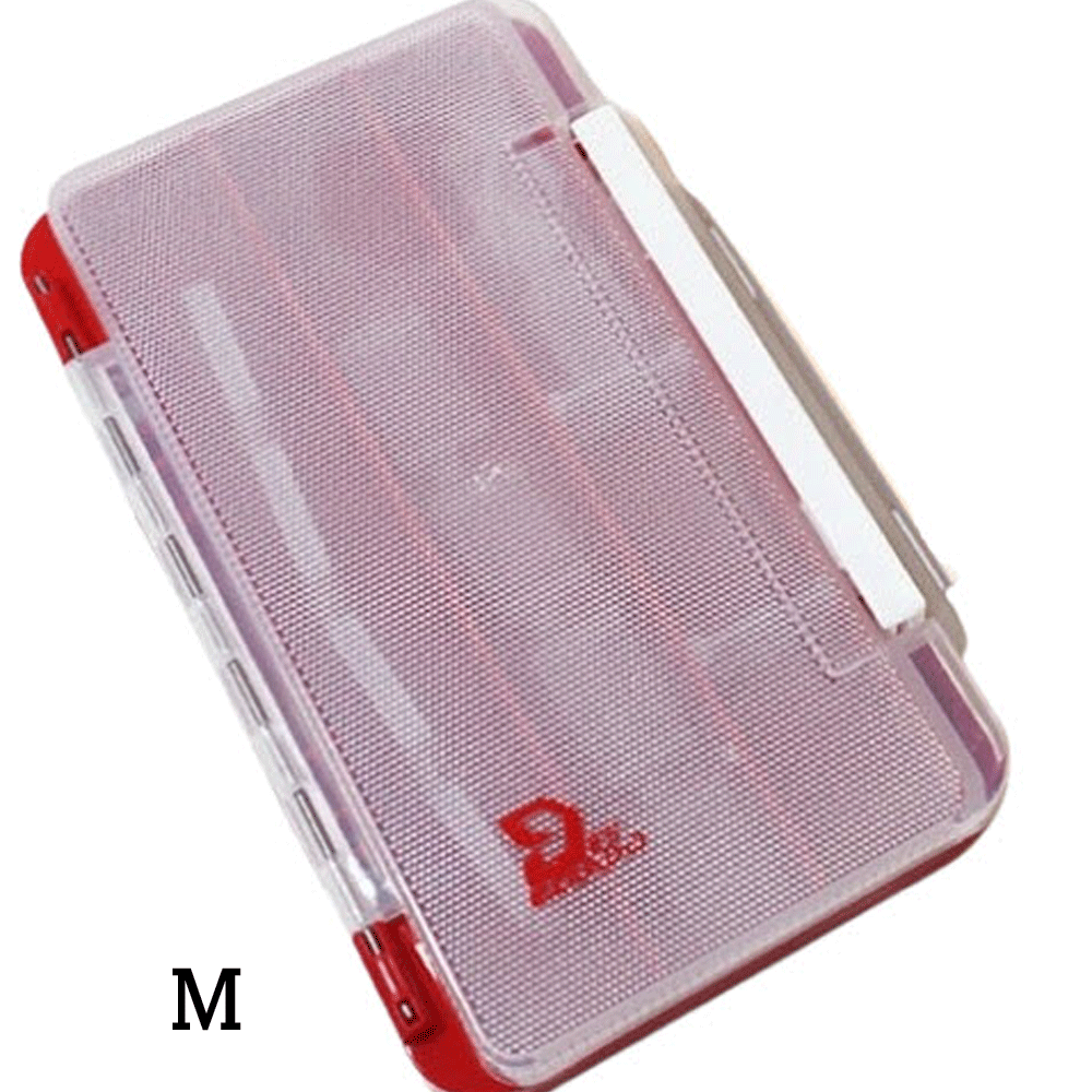 데스페라도 양면 지그헤드 미노우 루어 낚시 바늘 소품 태클박스 케이스 17.2X10.5X3.8cm, 레드 - 상품 이미지