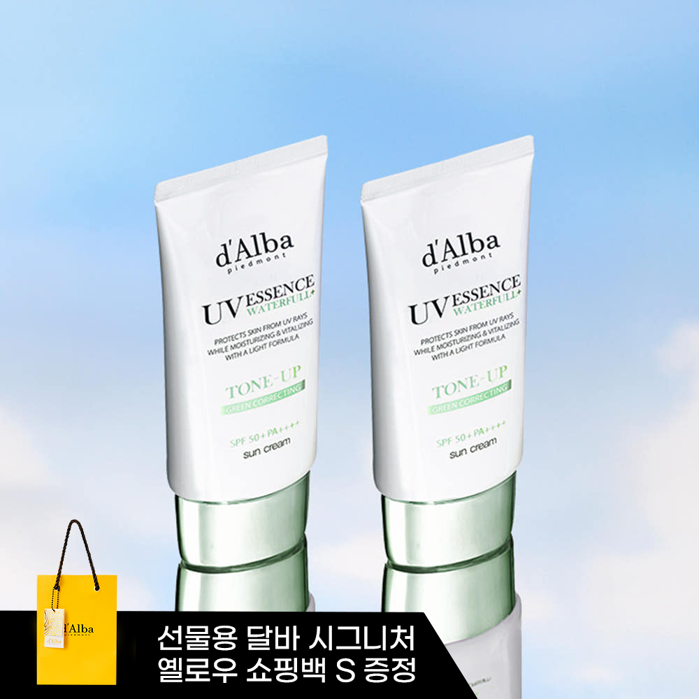 [1+1] 달바 클린 티트리 리포좀 그린 톤업 선크림 50mlX2개