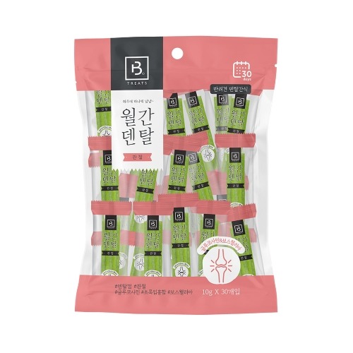 브리더랩 월간덴탈 강아지 반려견 개껌 가수분해 덴탈껌 간식 관절건강, 300g, 1개 - 메인 이미지