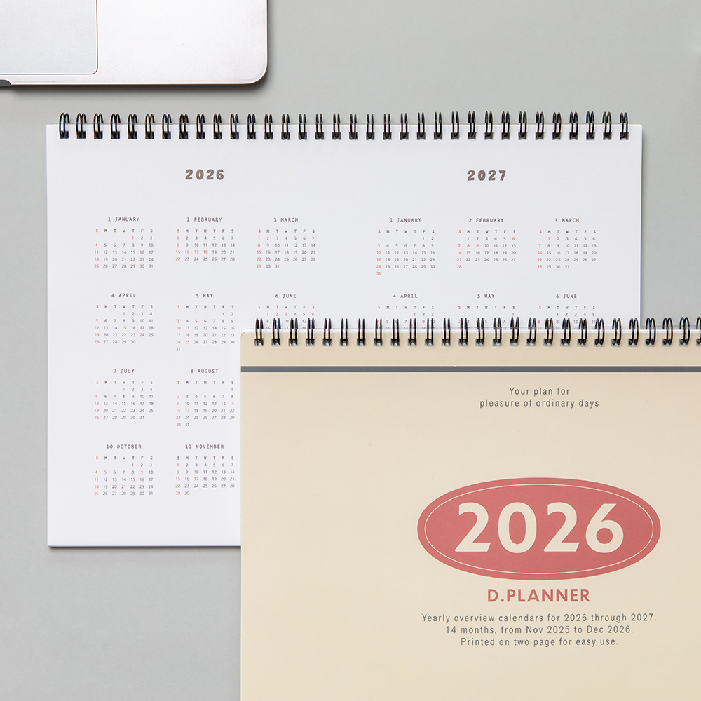 디플래너 2026 빅 먼슬리 플래너 A4 2026년 월간 스케줄러 탁상 26년 - 상세 이미지 2