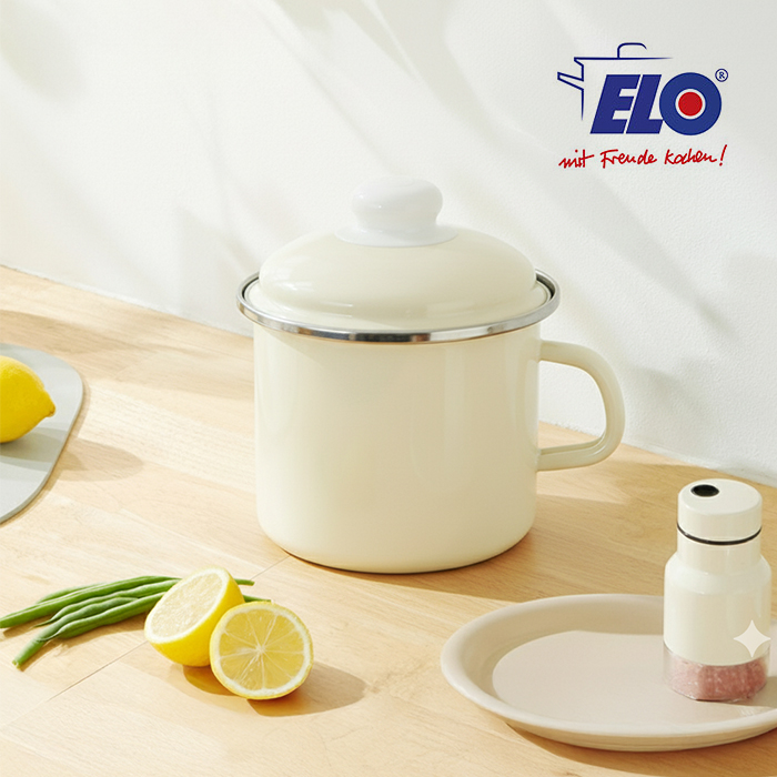 ELO 고메파스텔 밀크팟 14cm 크림 / 법랑냄비 / 독일코팅냄비 - 상품 이미지