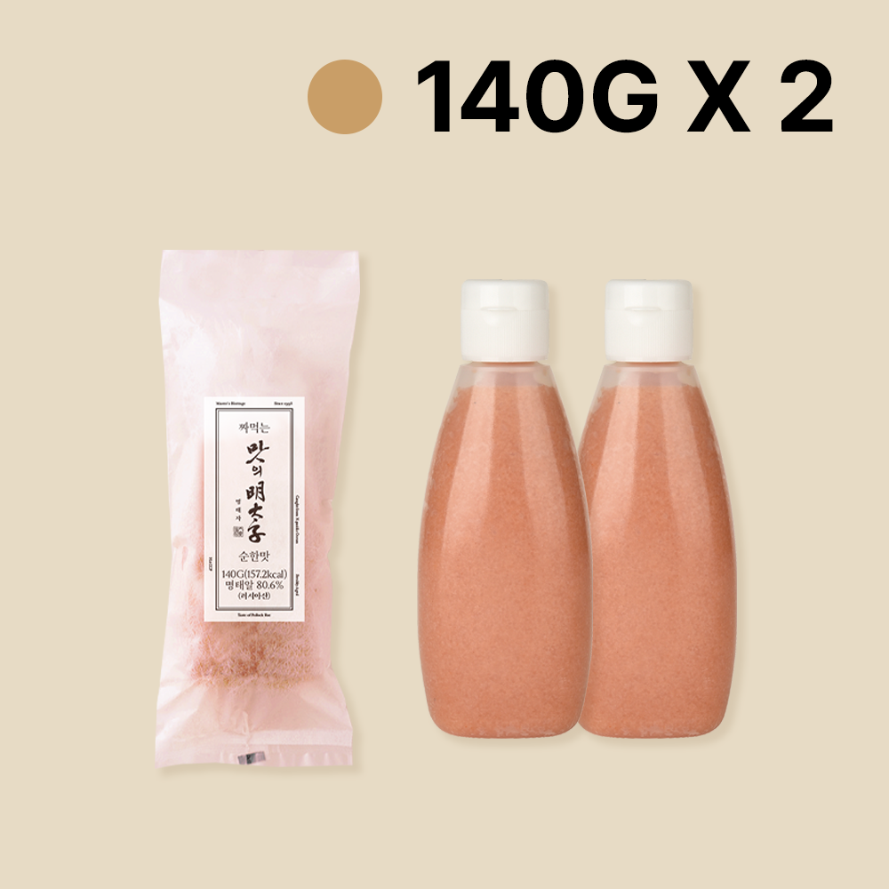 맛의명태자 짜먹는 명란 순한맛 140g, 2개 - 상품 이미지