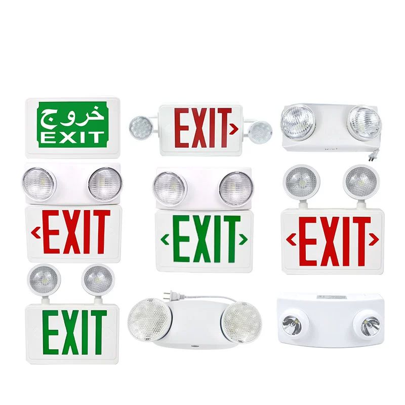 비상구등 EXIT 조명 비상구 빨간색 대피 안내판 수출용 더블헤드 비상등 3시간 - 상품 이미지