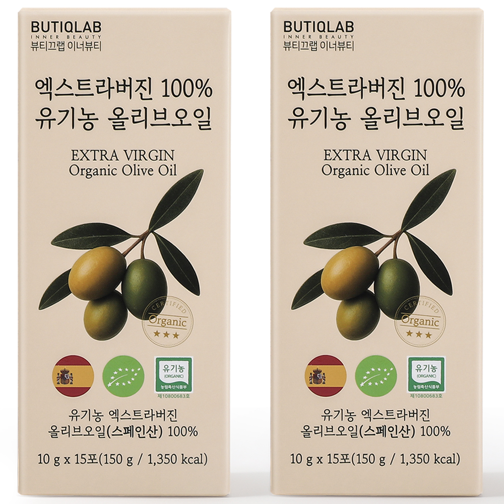 뷰티끄랩 이너뷰티 유기농 엑스트라버진 100% 올리브오일 스틱 스페인산 150ml, 2개 - 메인 이미지