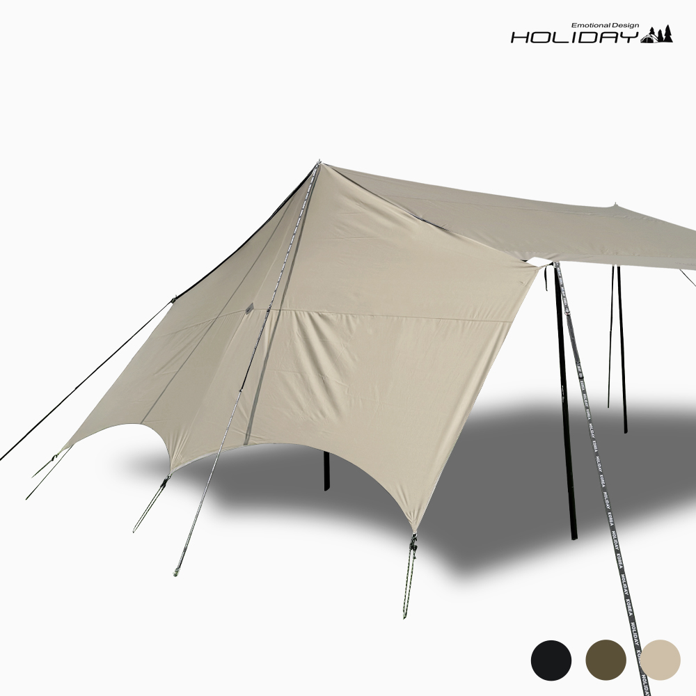 홀리데이 렉타 타프 블랙 코팅 300D 더블립 프론트월