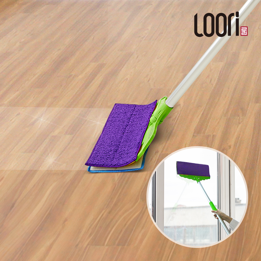 루리 멀티싹싹 프리미엄(밀대봉+패드4p) 밀대걸레 세트 물걸레 양면 밀대 방 바닥 청소기