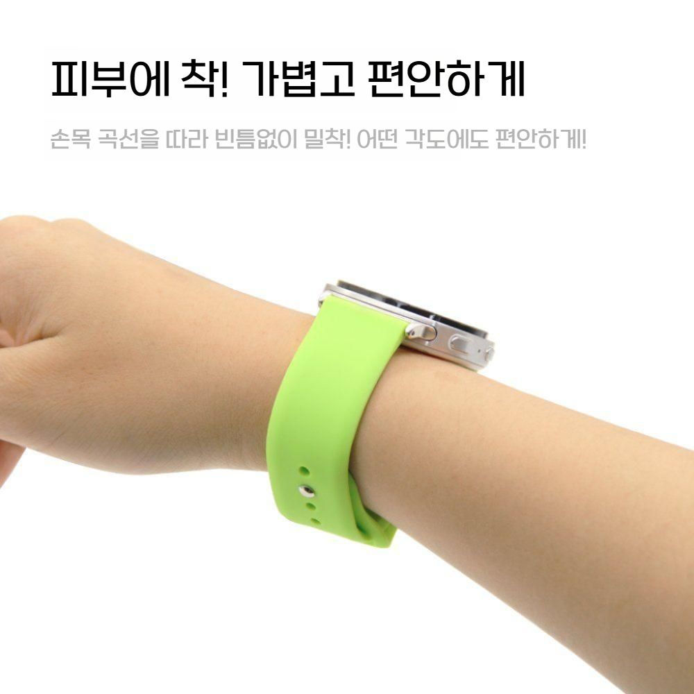 갤럭시워치8 스트랩 리버스 버클 실리콘 색상 밴드 - 상세 이미지 5