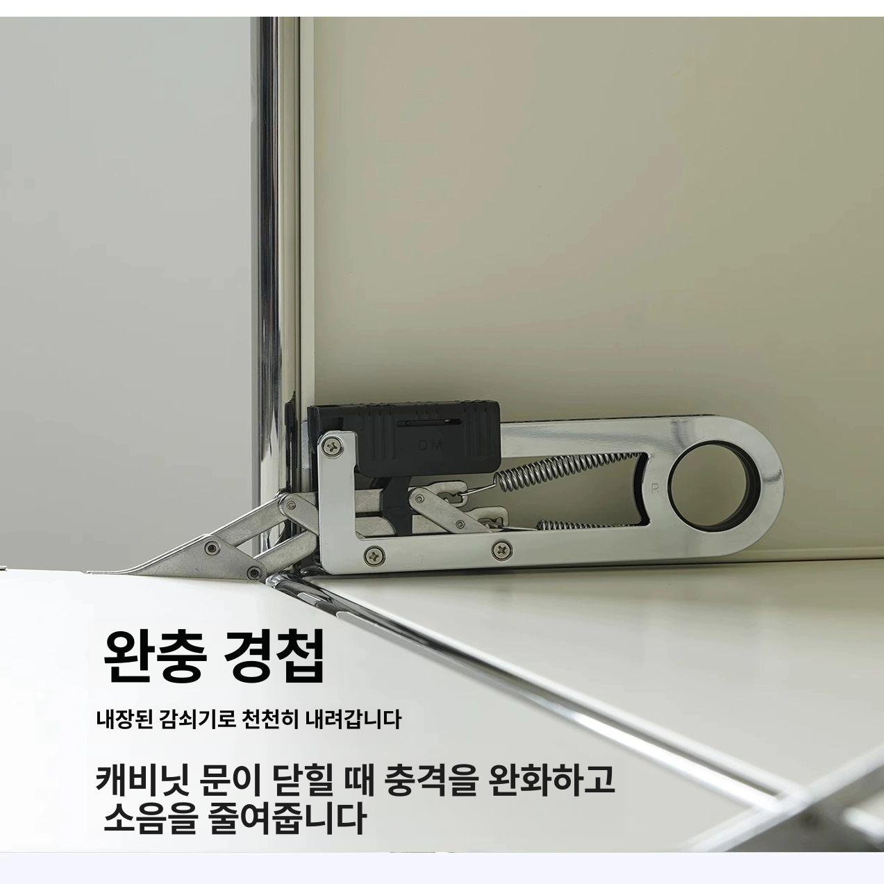 모듈 수납장 협탁 거실 침대 옆 미니 선반 가구 사이드보드-3 다중 문 - 상세 이미지 3