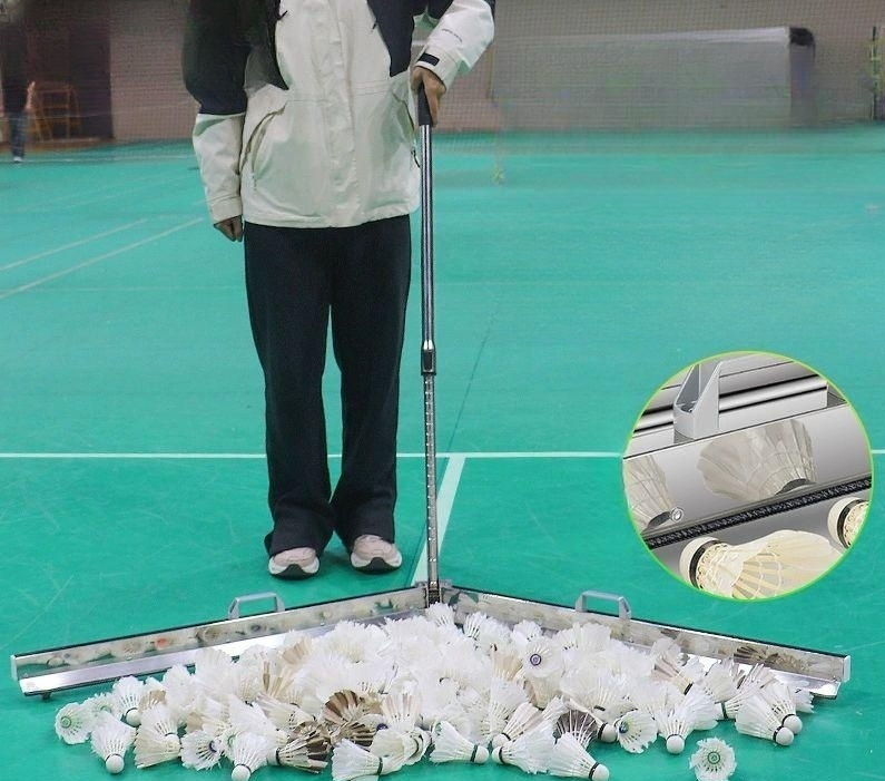 셔틀콕 수거기 배드민턴 코트 청소 스위퍼 회수기 수집 도구 스테인리스 - 상품 이미지