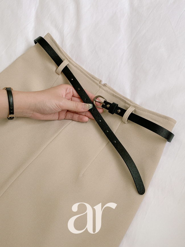 쫀득 하이웨스트 H라인 트임 롱 스커트 sk7427 이미지 7