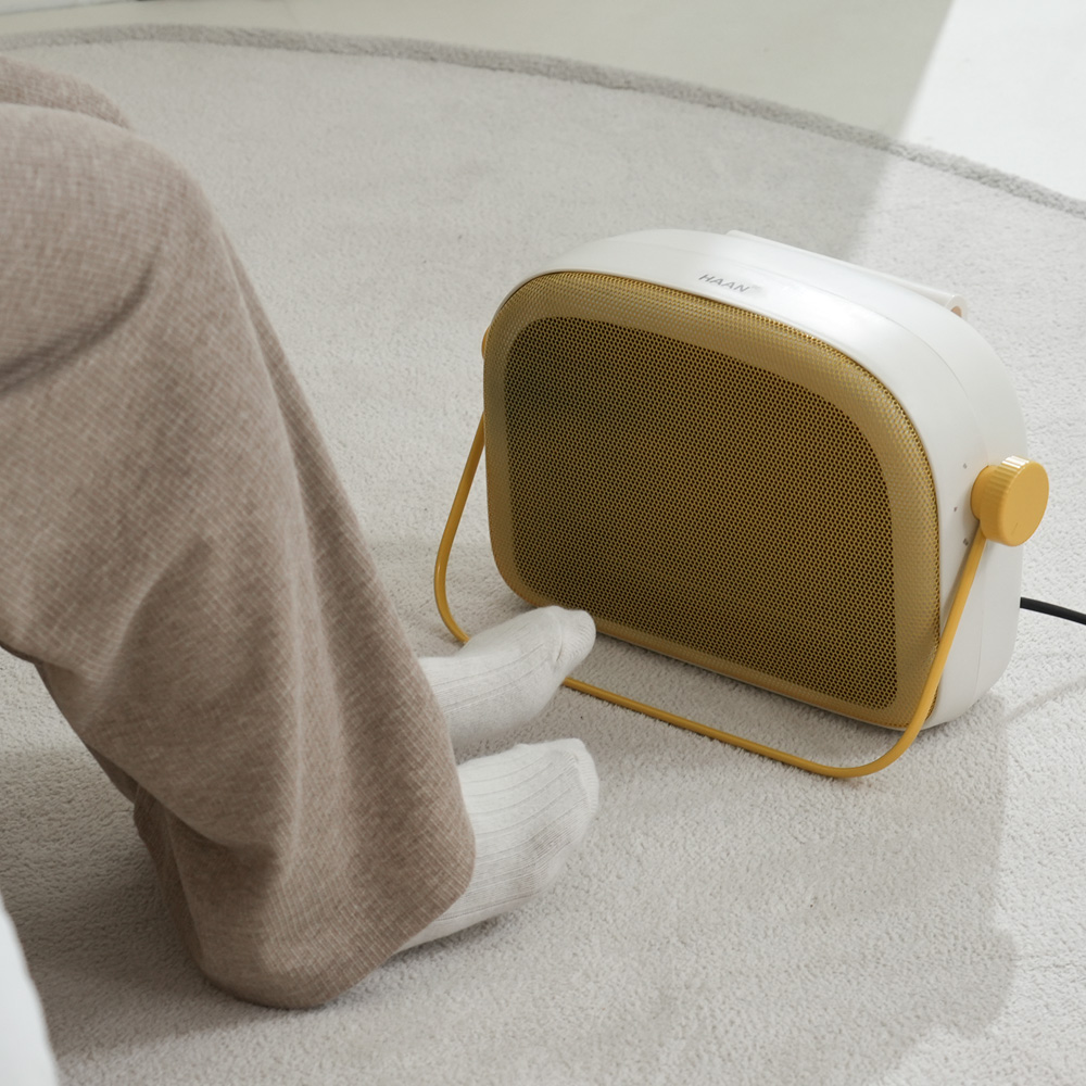 한경희 욕실온풍기 화장실 방수 가정용 난방기 PTC히터 벽걸이 무타공 4000TM옐로우