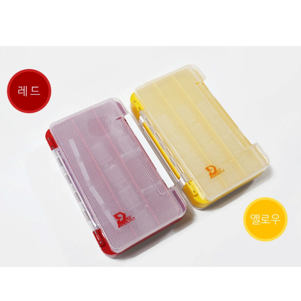 데스페라도 양면 지그헤드 미노우 루어 낚시 바늘 소품 태클박스 케이스 17.2X10.5X3.8cm, 레드 - 상세 이미지 2