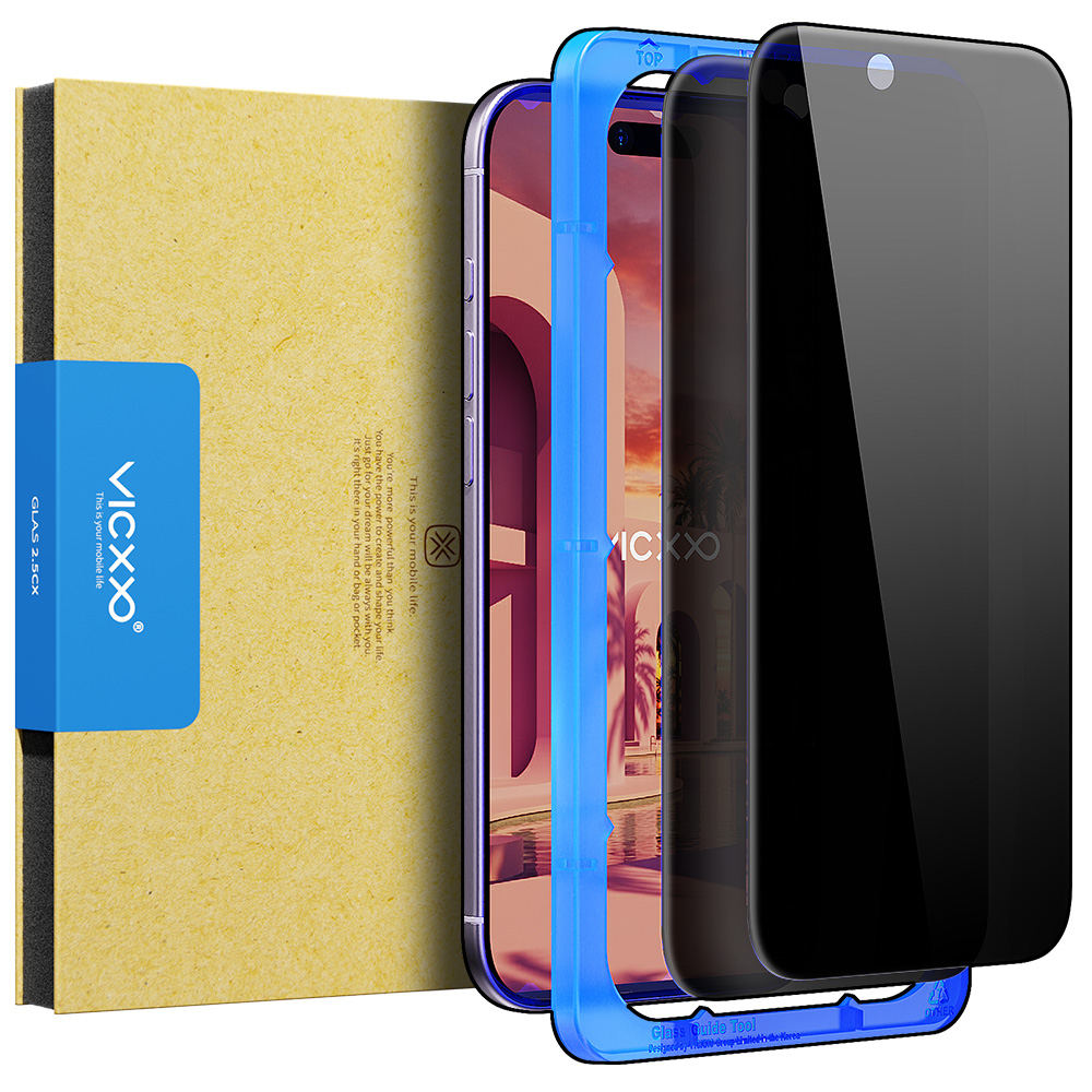 빅쏘 2.5CX 사생활 보호필름 강화유리 아이폰 에어, 2매입