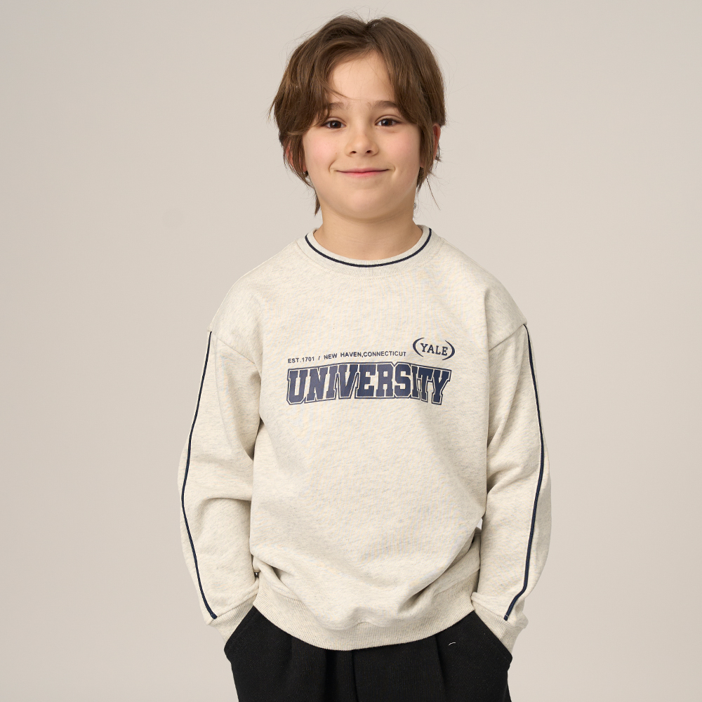 예일키즈 넥라인 스포티 맨투맨 A5S014 - 상세 이미지 2