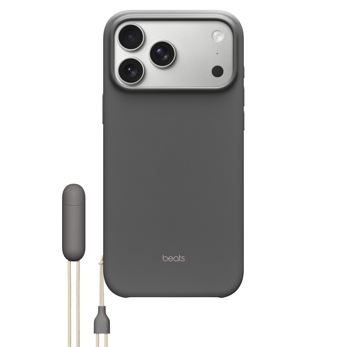 애플 정품 케이스 아이폰 17 Pro Max, Beats 킥 스탠드, 그래니트 그레이 - 상품 이미지