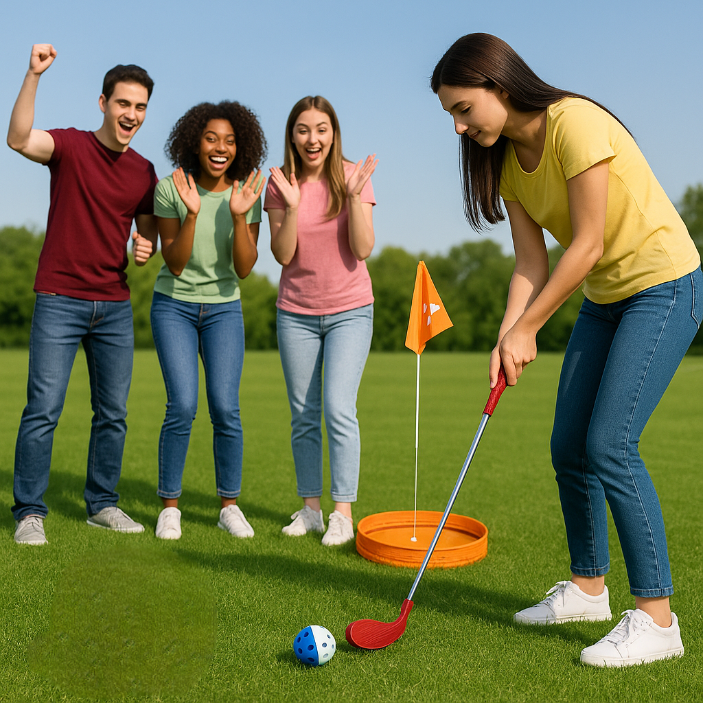 K razy golf 미니골프게임 학교 체육활동 캠핑 군대 교육 체험 휴가 해변 잔디 눈 파크 가족 친구 - 상품 이미지