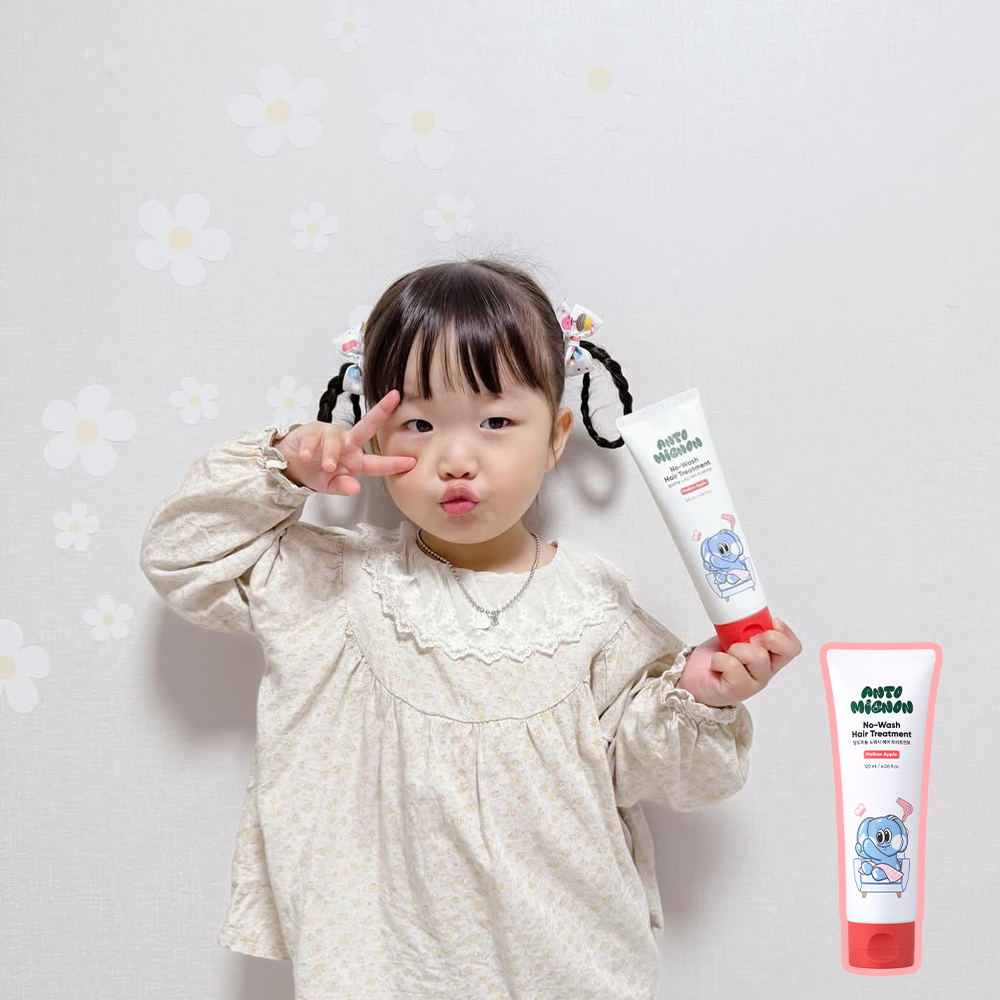 앙또미뇽 키즈 노워시 헤어 트리트먼트 린스 컨디셔너 유아 어린이 머릿결에센스 120ml