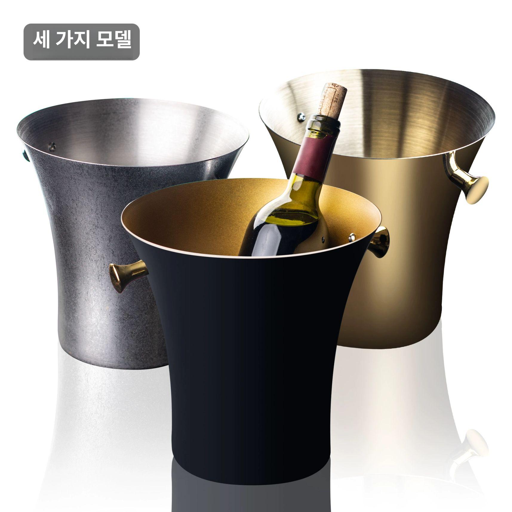 와인 칠러 버킷 얼음통 아이스 바스켓 칠링 슬림 웨이스트 골드 아이스 버킷 - 상세 이미지 2