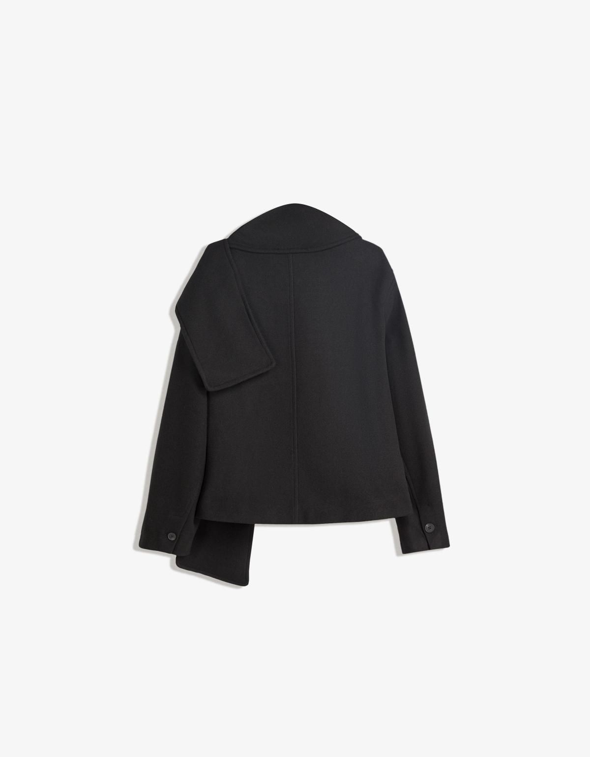 버쉬카 소프트 블랙 스카프 테일러드 재킷 6627/741 BLACK - 상세 이미지 2