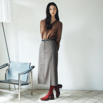 [슈퍼적립] 로엠 H라인 롱 스커트 RMWHF4TR15