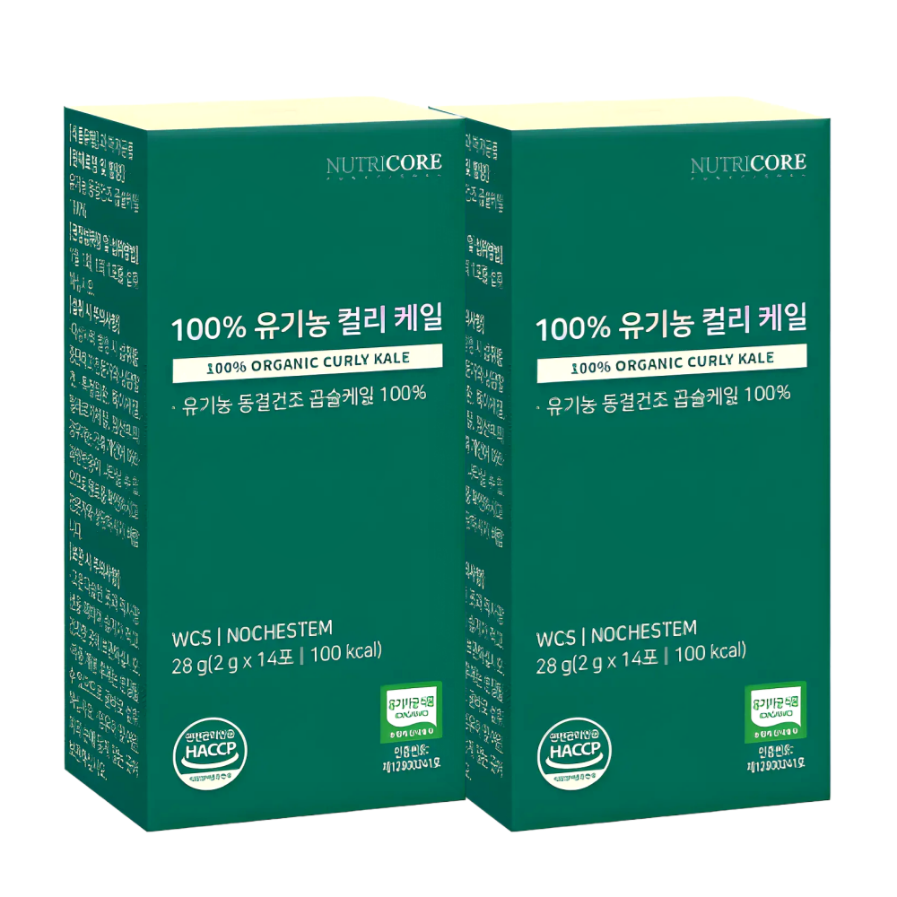 뉴트리코어 컬리케일 곱슬케일 유기농 동결건조 14포X2개 - 상품 이미지