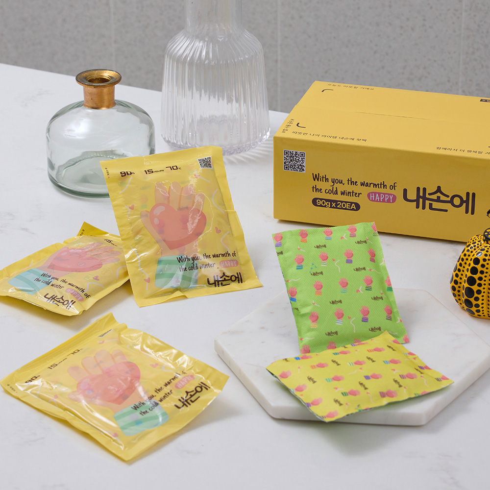 내손에 국내생산 군용 캠핑용 대용량 손난로 핫팩 세트(택1) 90g, 40개