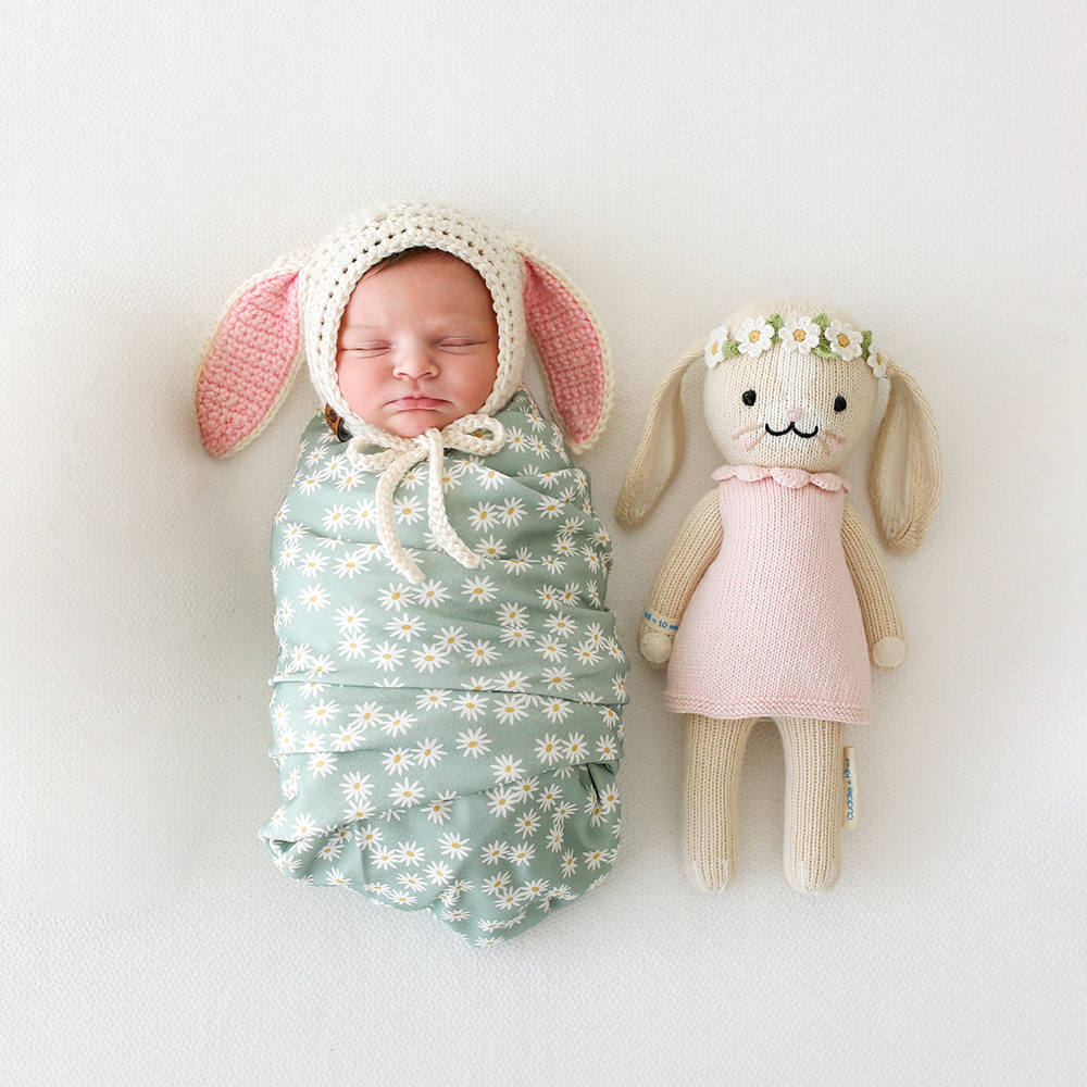 [커들앤카인드] 리틀 한나 버니 블러쉬 핑크 핸드메이드 애착인형 아기 출산 임신 선물