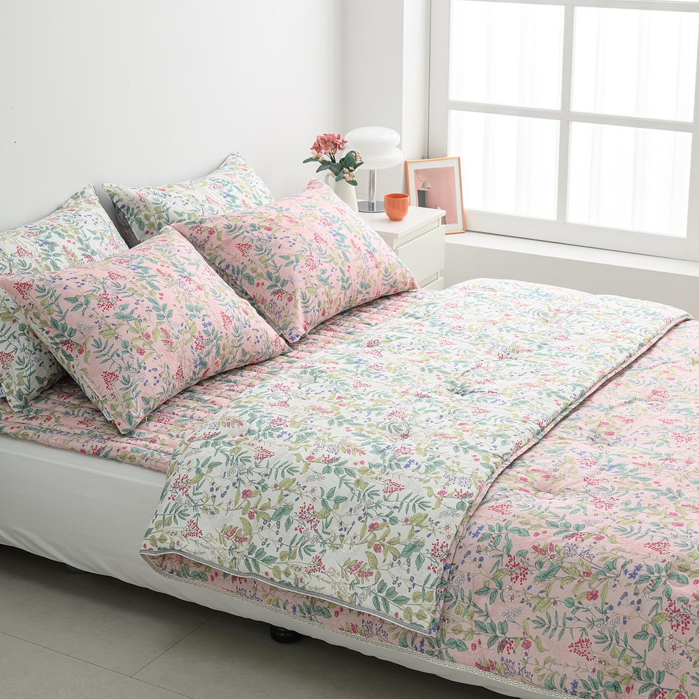 나라데코 100% 모달 차렵이불 플라워 부드러운 옥수수솜 이불 SS