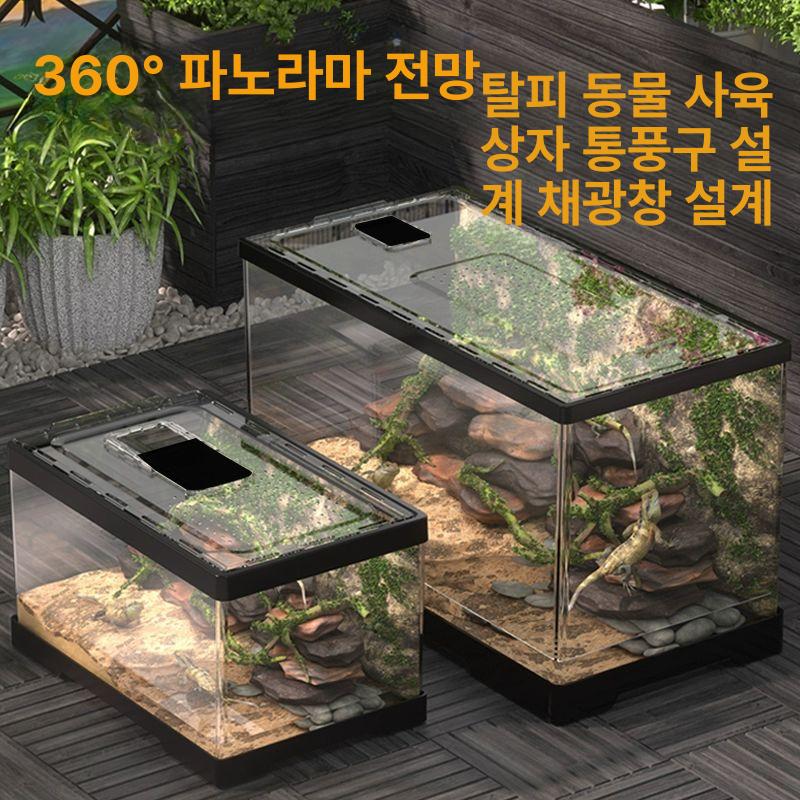 초대형 대형 달팽이키우기 세트 곤충 사육장 달팽이집 60x30x29 뚜껑미포함패키지2 - 상세 이미지 4
