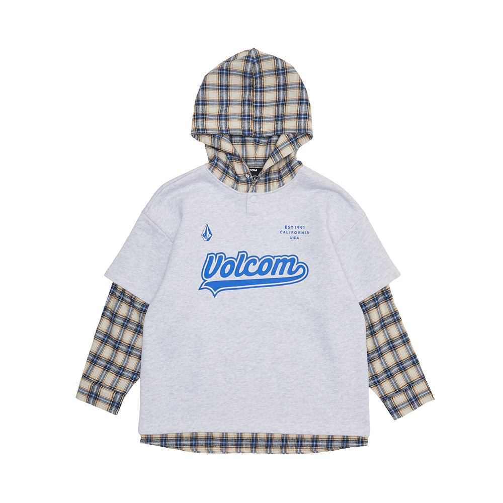 볼컴키즈 스피디 후드 레이어드 티셔츠 D5S005 - 상세 이미지 3