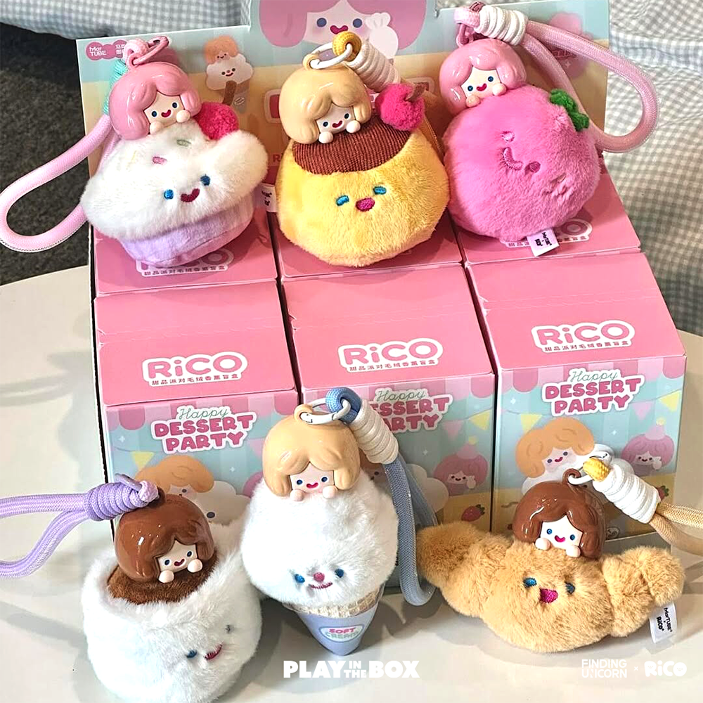 [플레이인더박스] RICO 리코 디저트 파티 아로마테라피 시리즈 플러시 키링 랜덤피규어