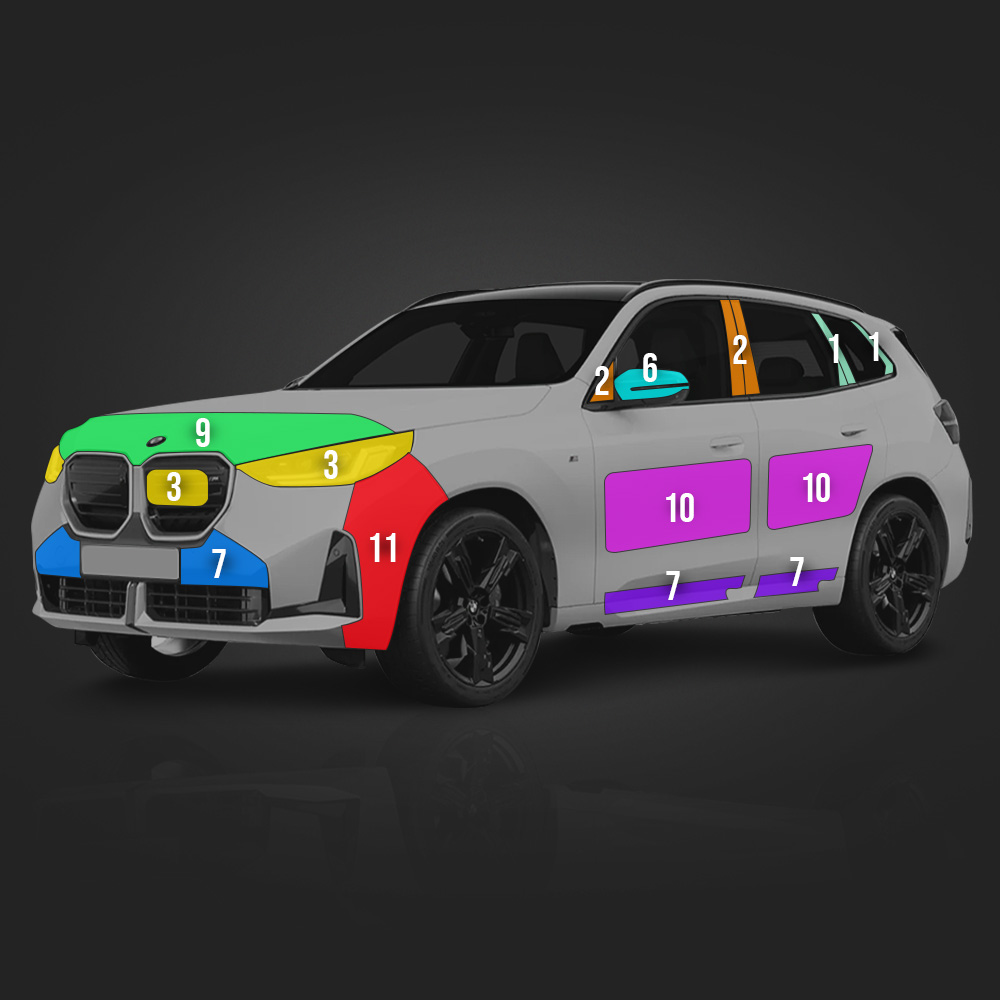 BMW X3 G45 풀체인지 PPF필름 C/D필러 부분구매 저스트쉴드 - 상세 이미지 2