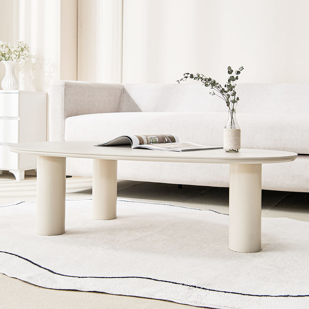 하리 세라믹 좌식 테이블 거실 밥상 소파 식탁 커피 좌탁 타원형 1200