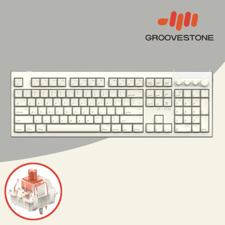엠스톤 그루브스톤 GV10M 8K 무선키보드 애플라떼, 저소음 밀키S축, 45g