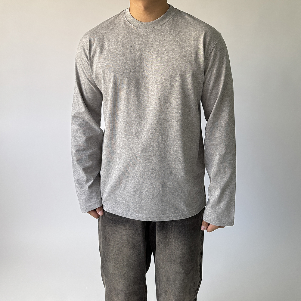 1+1 쭉티 남자레이어드티 무지긴팔티 - 상세 이미지 5