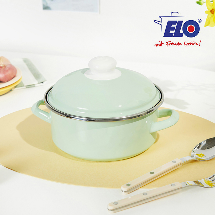 ELO 고메파스텔 양수 18cm 그린 / 법랑냄비 / 독일코팅냄비 - 상품 이미지