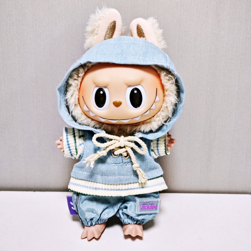 라부부 후드티 솜인형옷 의상 10cm 코디 그로밋 모루 티셔츠 오랑우탄 321세대 옷입히기