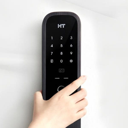 현대통신 도어락 번호키 카드키 지문 푸시풀 출입 장치 해제 보안 열쇠 시스템 인증 기계