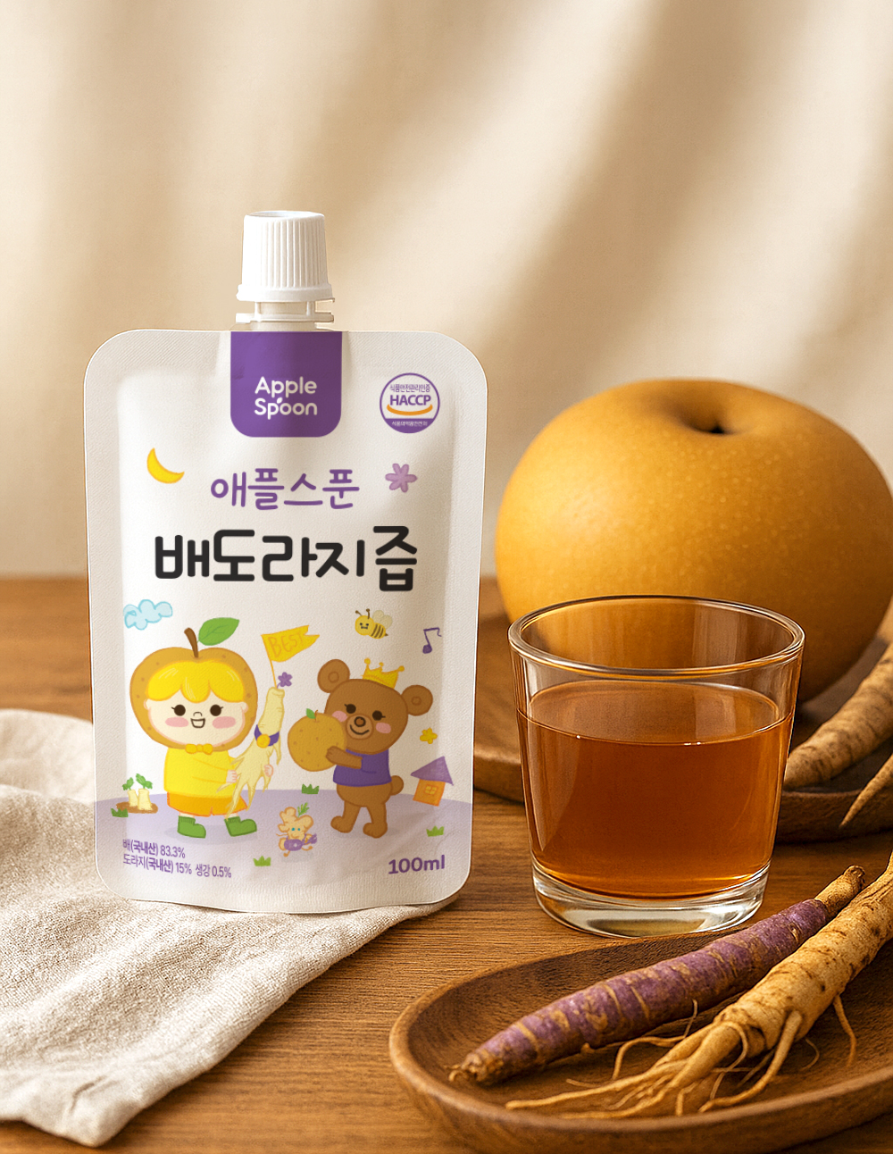 애플스푼 순한 배도라지 부드럽게 달인 우리아이 첫즙 (20팩) - 상세 이미지 2