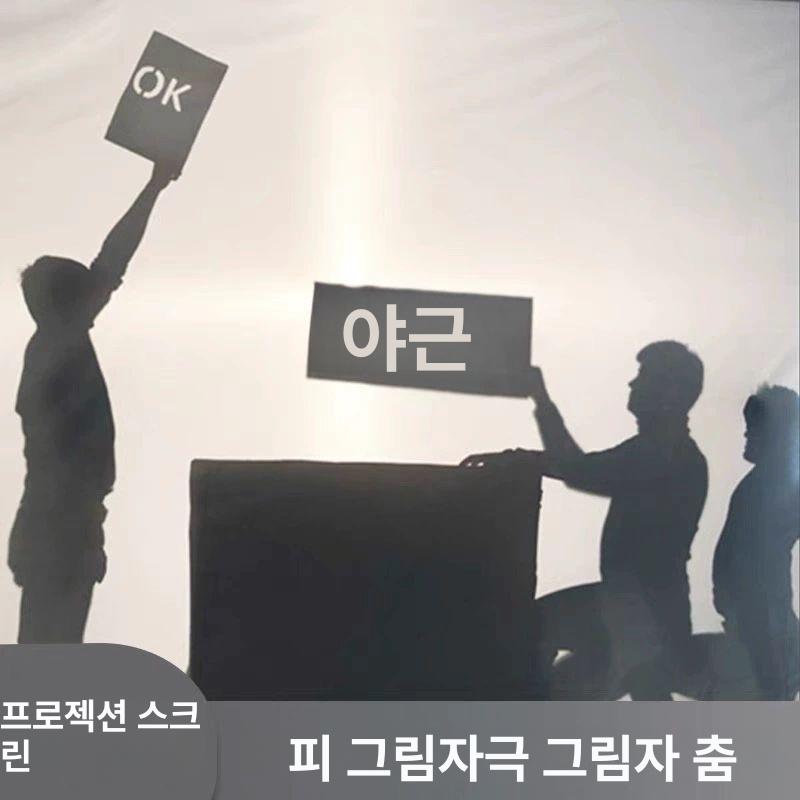 연극 무대막 공연 흰색천 커튼 그림자 대형 연극천 화이트 패브릭 1.5mx2m - 상세 이미지 5
