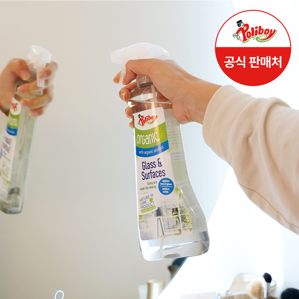폴리보이 오가닉 유리 거울 세정제 500ml 욕실 유리창 자동차 청소 물때 제거 클리너 - 메인 이미지
