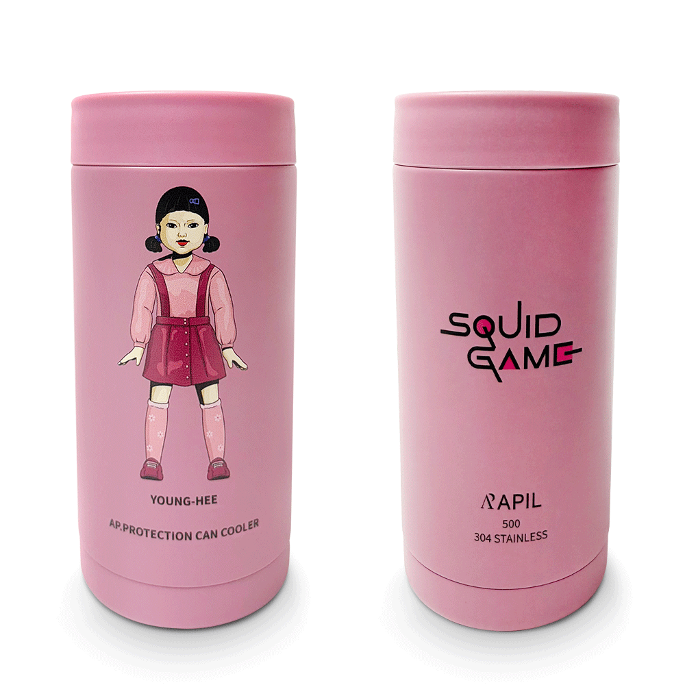 아필 오징어게임 더블월진공 보냉보온 캔쿨러 500ml 이미지 8