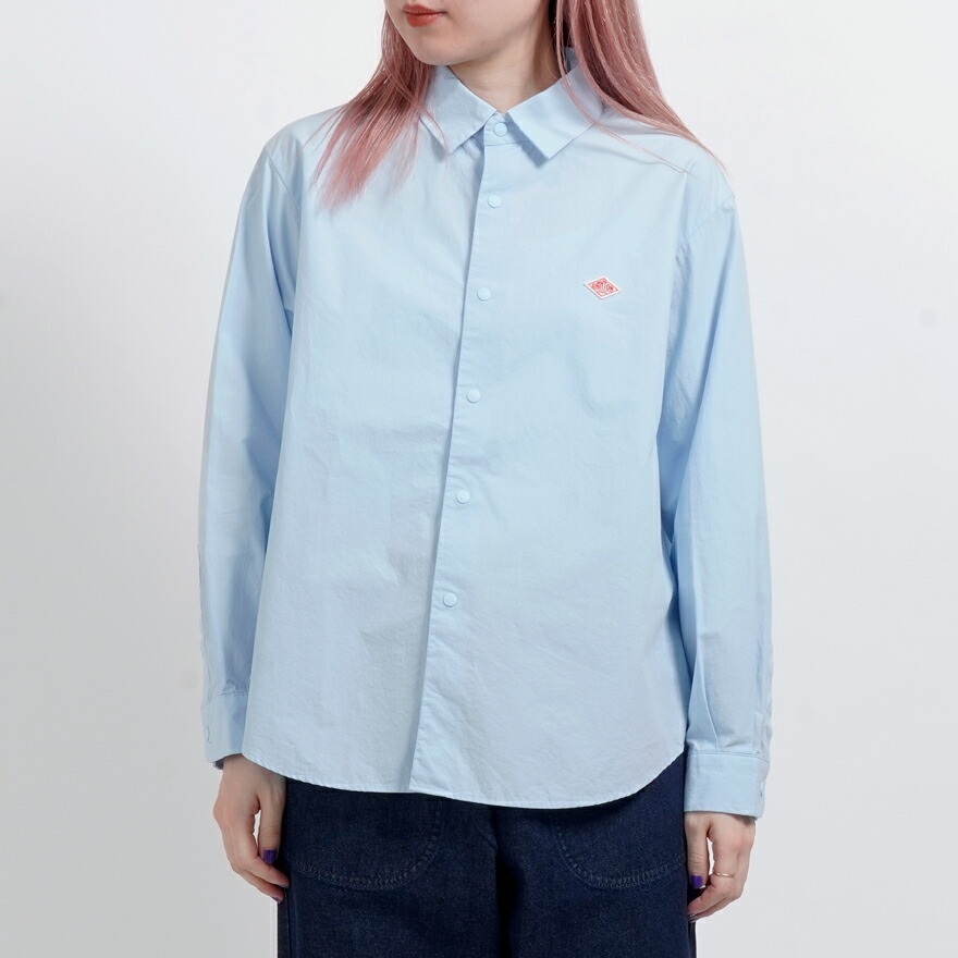 단톤 워시드 여성 긴팔옥스포드 캐주얼 셔츠 DT-B0393 TYF SAX BLUE 36 이미지 7
