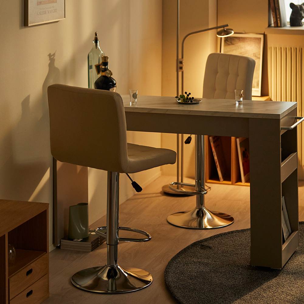 16피스 SB 1+1 아일랜드 식탁 홈 바 의자 바텐 스툴 높은 스탠딩 회전 발걸이형 체어