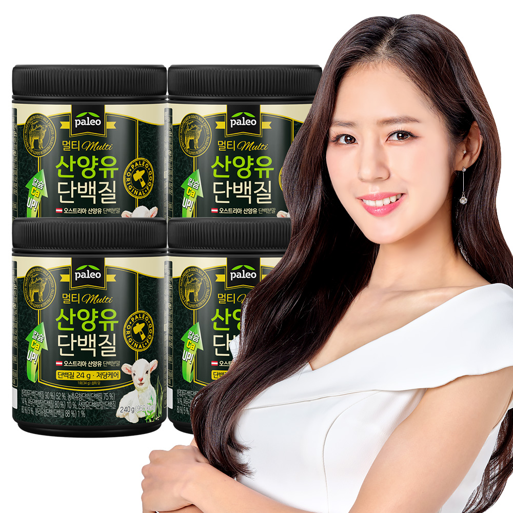 팔레오 멀티 산양유 단백질 저당 초유칼슘 배합 프로틴쉐이크 미숫가루맛 240g, 4개