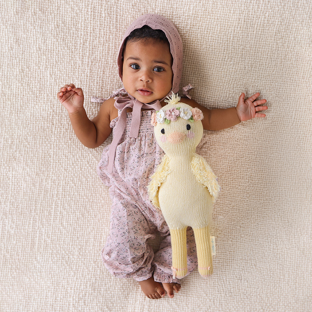 [N배송] 커들앤카인드 리틀 플로라 덕클링 핸드메이드 애착인형 아기 출산 임신 선물