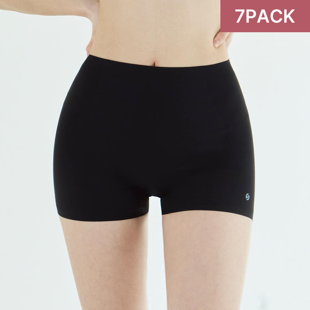 슬림9 [7PACK] 슬림9 플렉시 밴드 네모팬티 러닝팬티 사각드로즈 심리스 7매